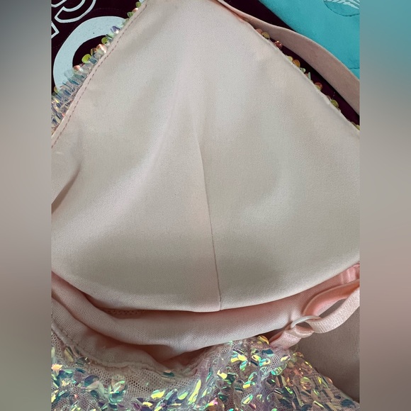 Fashion Nova Keep Your Shine Blush Pink Sequin Lined Dress - Picture 7 of 10